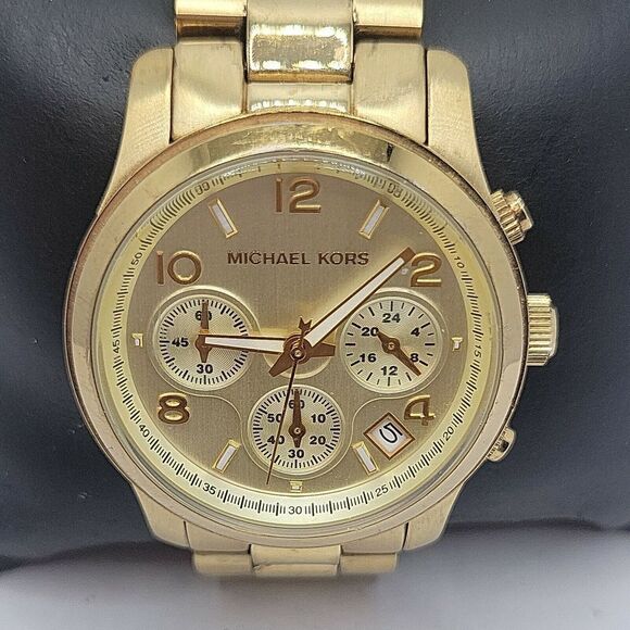 Michael Kors Runway MK5055 Women Stainless Steel Analog Quartz Dial Watch BC831 - Picture 1 of 10